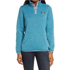 L.L. Bean Blue Quarter Zip Pullover